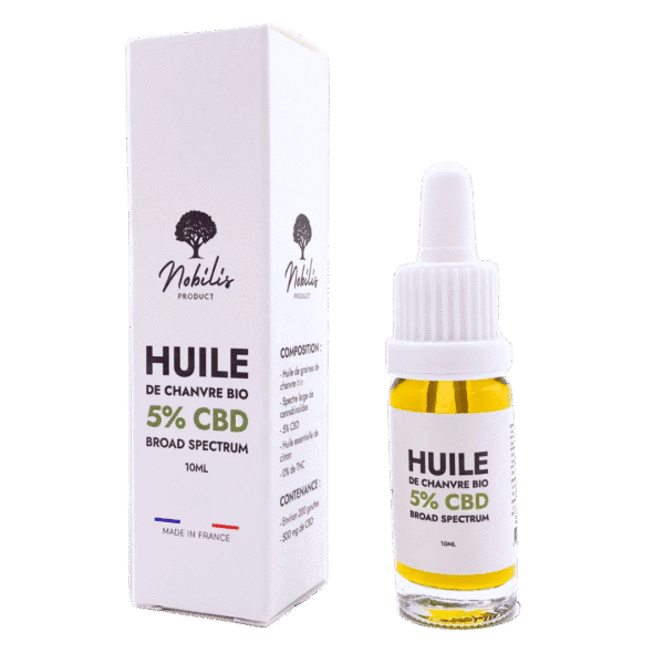 Huile CBD 5 % Broad Spectrum - Nobilis