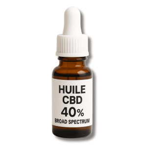 Huile CBD 40 % Broad Spectrum puissante sans THC