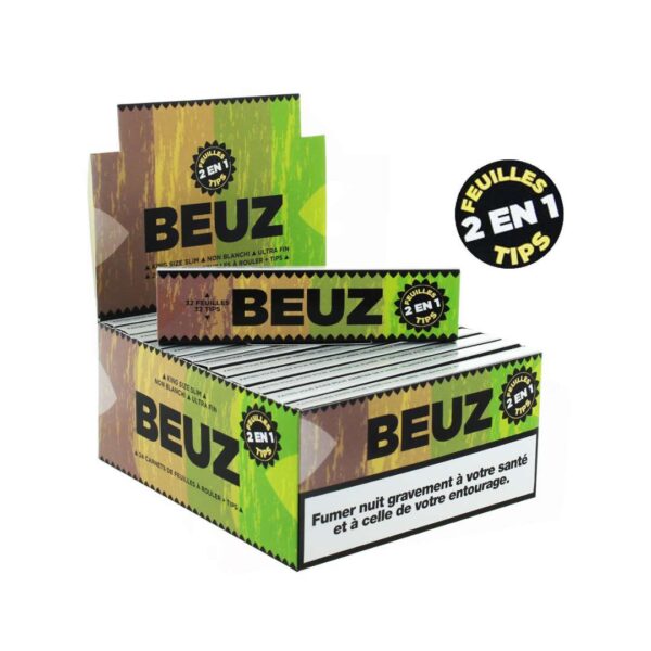 Feuille Slim Beuz ® Brown + Tips (24 paquets)