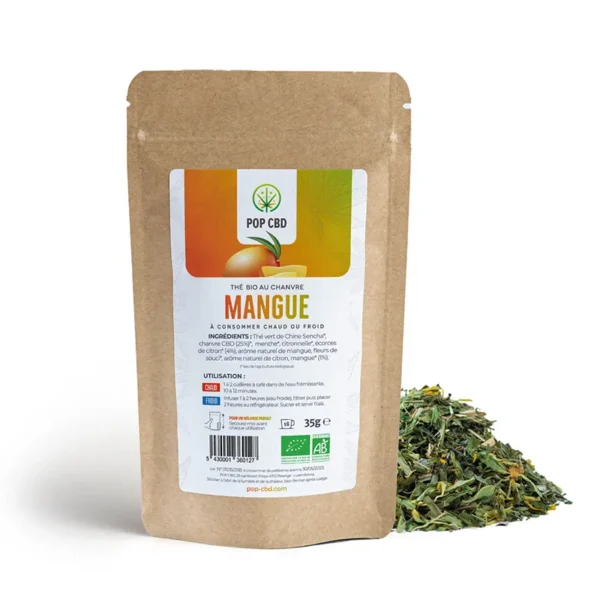 Tisane CBD Bio Thé glacé CBD mangue 35g - Pop CBD ®